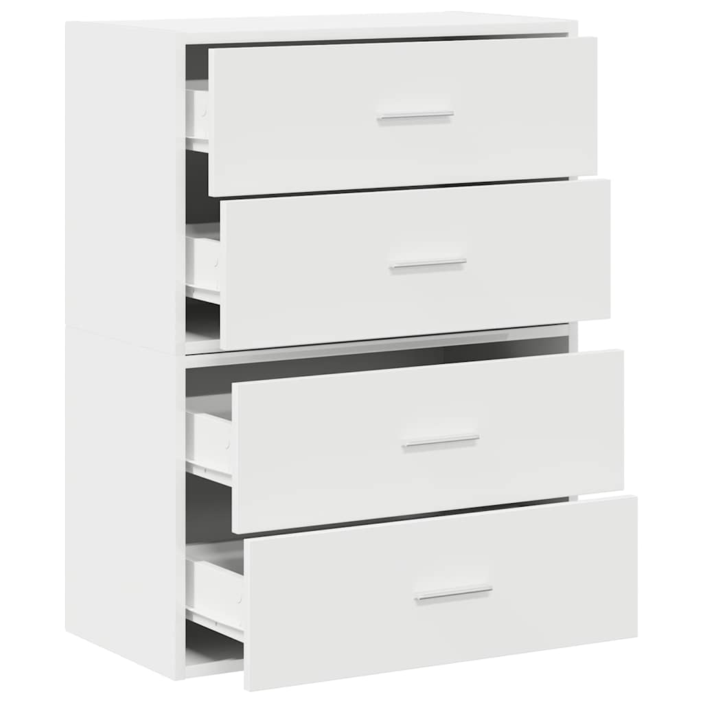 Ormari s 2 ladice 2 kom bijeli 60x31x40 cm konstruirano drvo