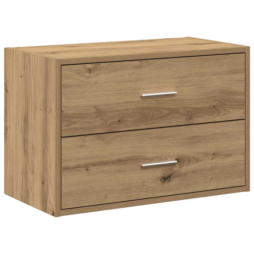 Ormarić s 2 ladice boja hrast 60x31x40 cm konstruirano drvo