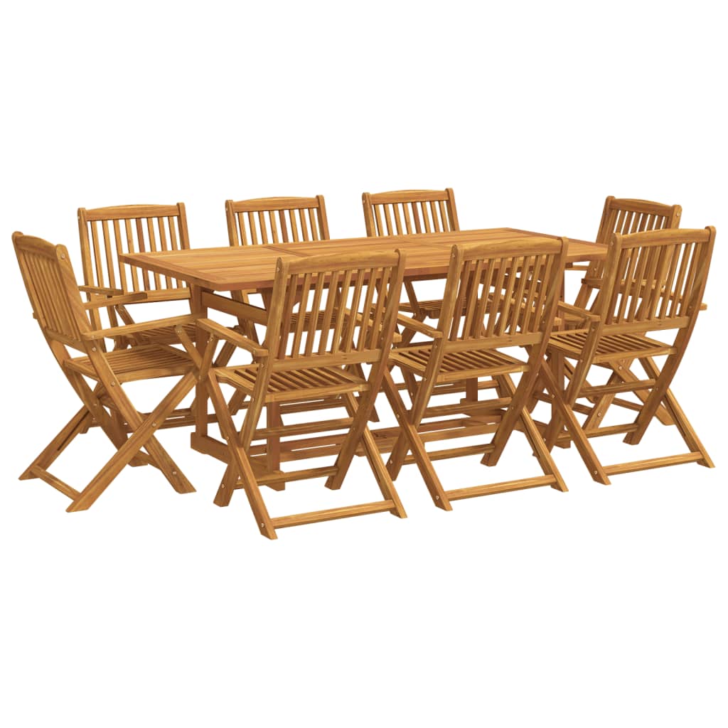 9-dijelni vrtni blagovaonski set 180x90x75 cm bagremovog drva