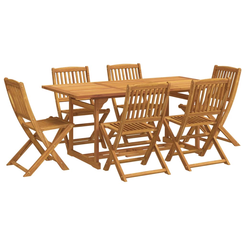 7-dijelni vrtni blagovaonski set 180x90x75 cm bagremovog drva