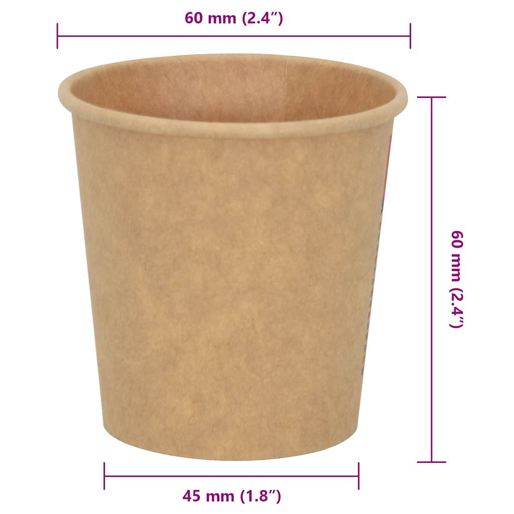 papirnate šalice za kavu 1000 kom 4 oz 100 ml smeđe