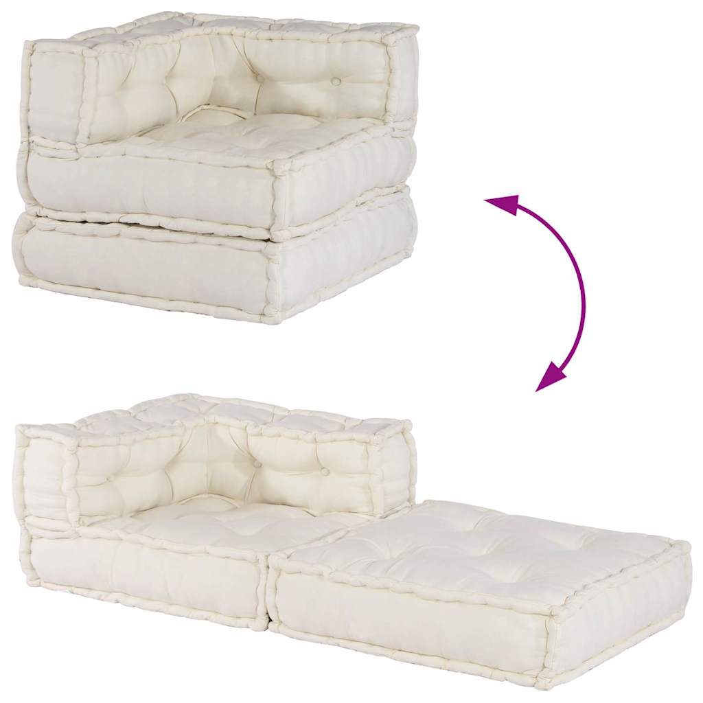 Modularna sofa krem boje 70x70x54, tkanina