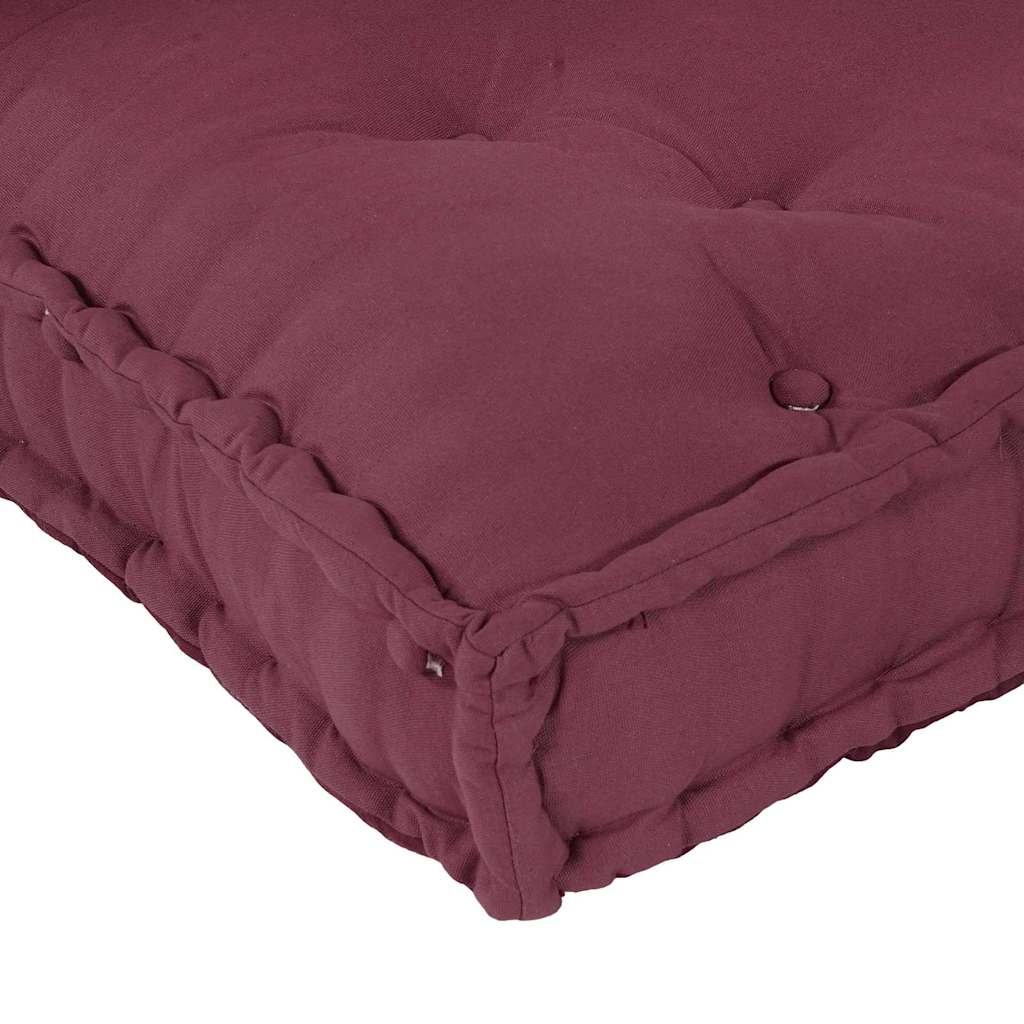 Jastučić za paletni kauč 3 pcs Bordo 120 x 80 x 38 cm Tkanina
