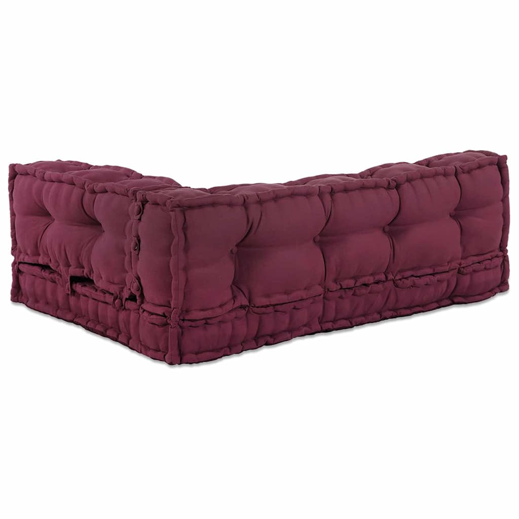 Jastučić za paletni kauč 3 pcs Bordo 120 x 80 x 38 cm Tkanina
