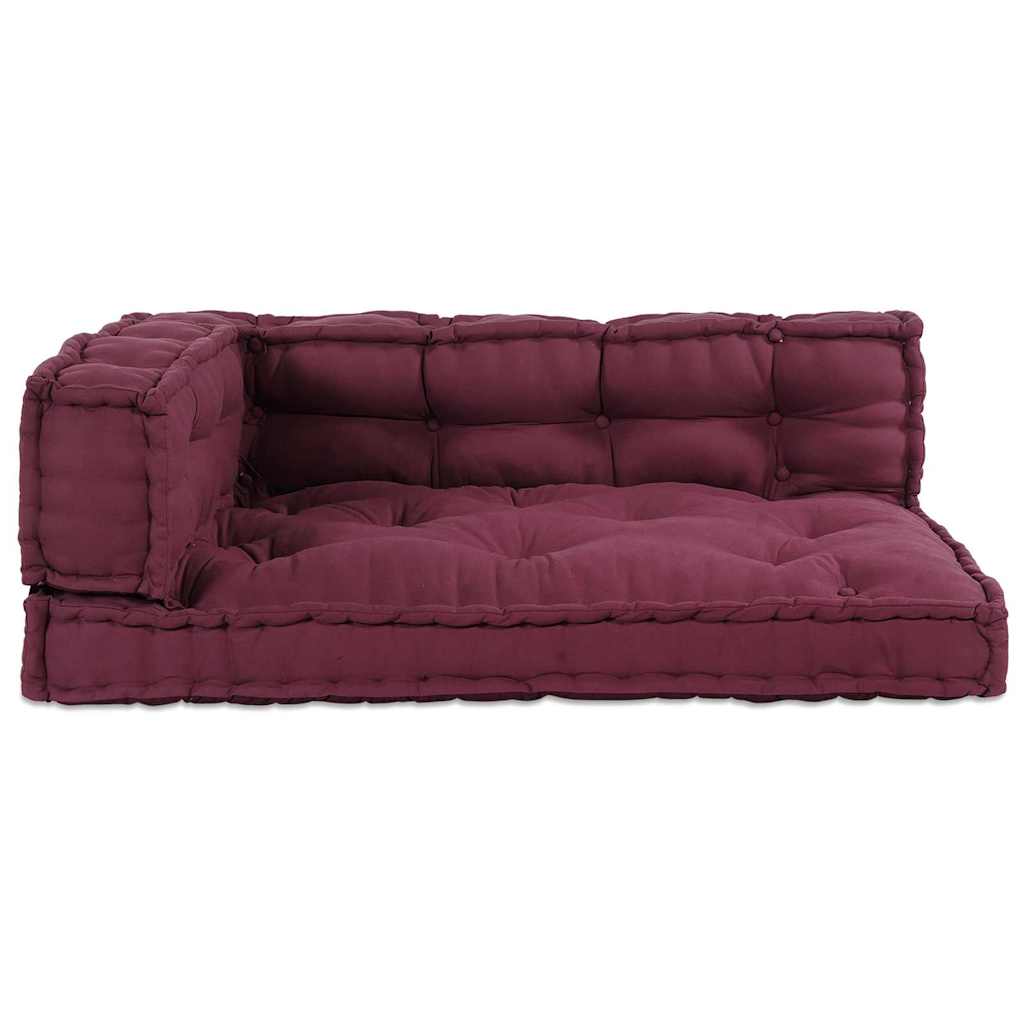 Jastučić za paletni kauč 3 pcs Bordo 120 x 80 x 38 cm Tkanina