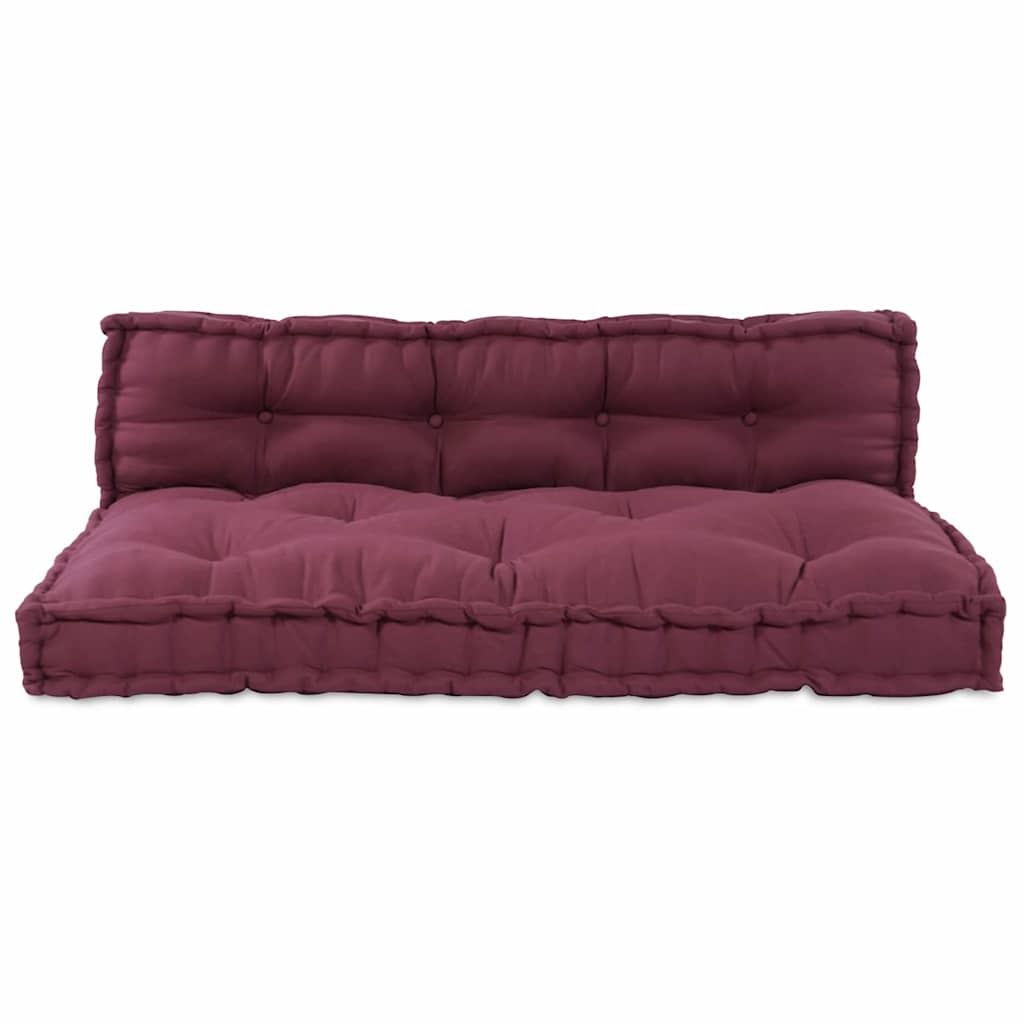 Jastučić za paletni kauč 2 pcs Bordo 120 x 80 x 38 cm Tkanina