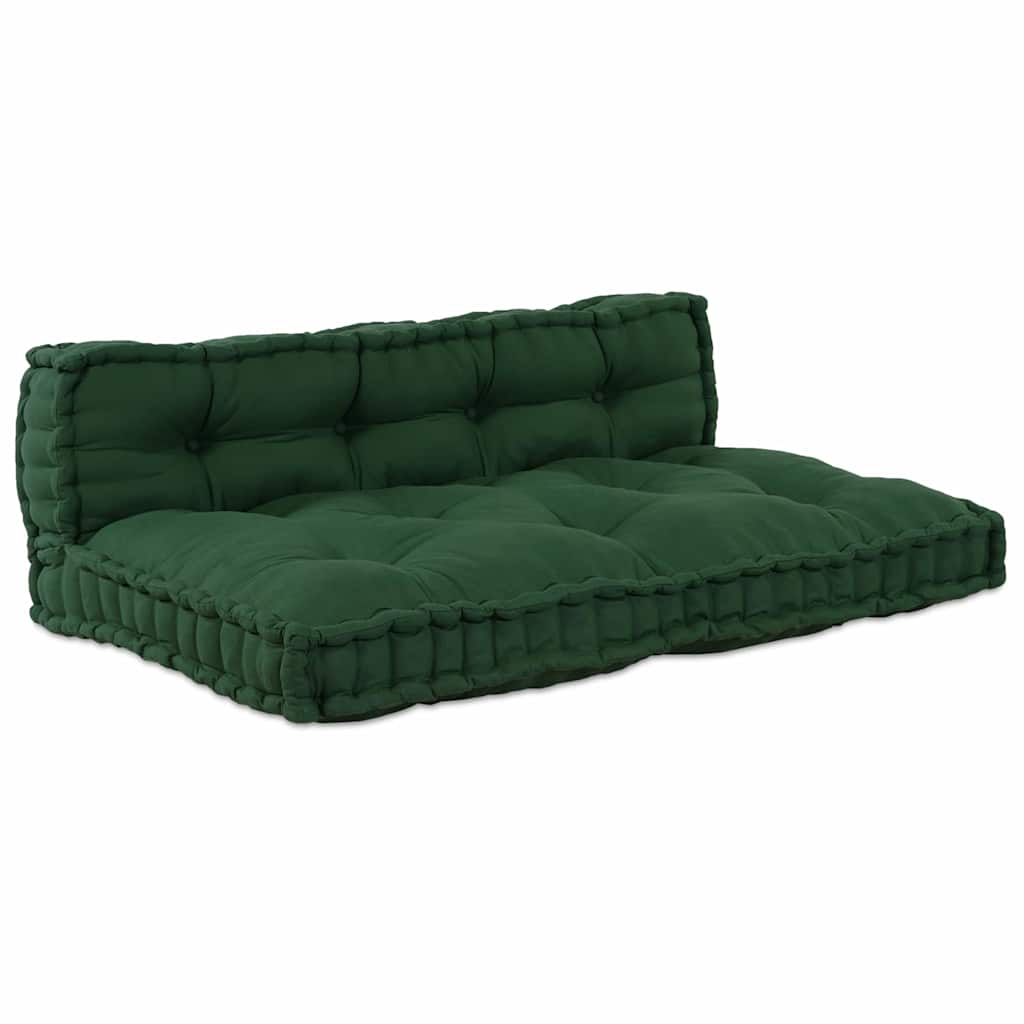 Jastučić za paletni kauč 2 pcs Zelena 120 x 80 x 38 cm Tkanina