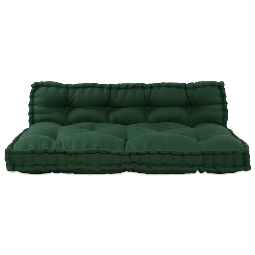 Jastučić za paletni kauč 2 pcs Zelena 120 x 80 x 38 cm Tkanina