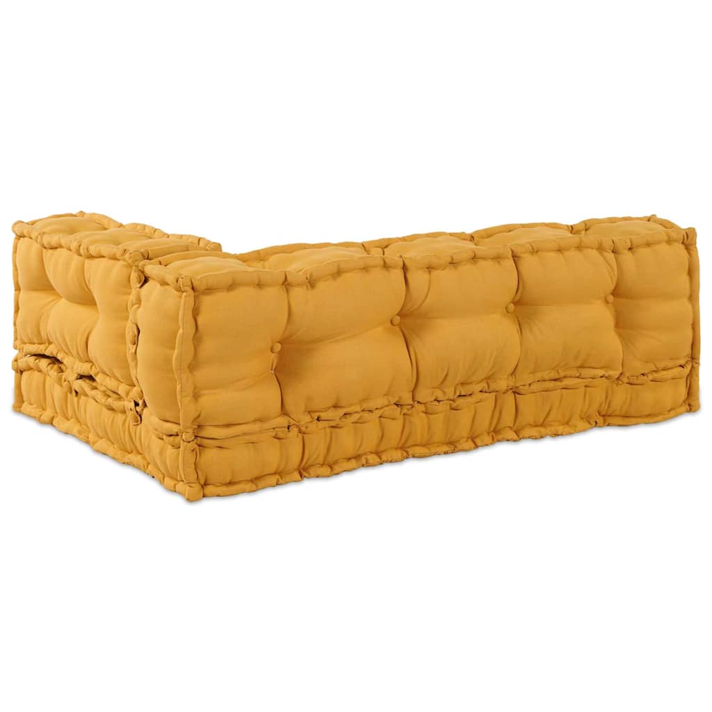 Jastučić za paletni kauč 3 pcs Žuta 120 x 80 x 38 cm Tkanina