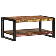 Višebojni stolić za kavu 90x50x38 cm puno drvo obrađeno