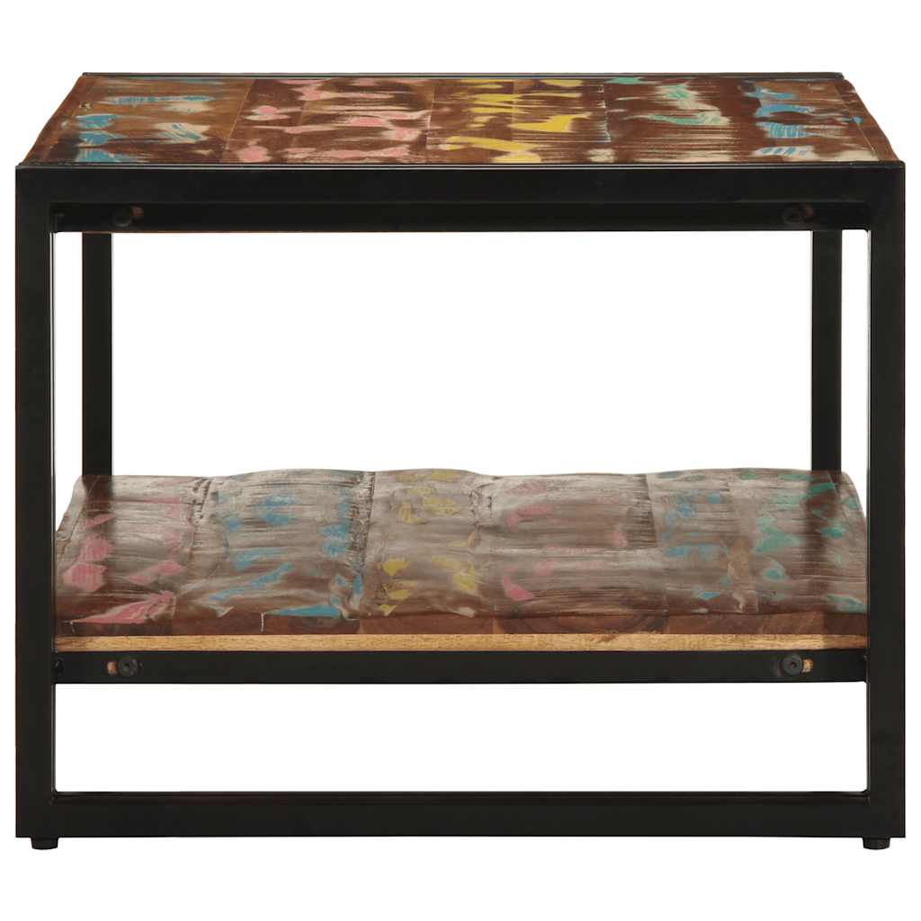 Višebojni stolić za kavu 90x50x38 cm puno drvo obrađeno