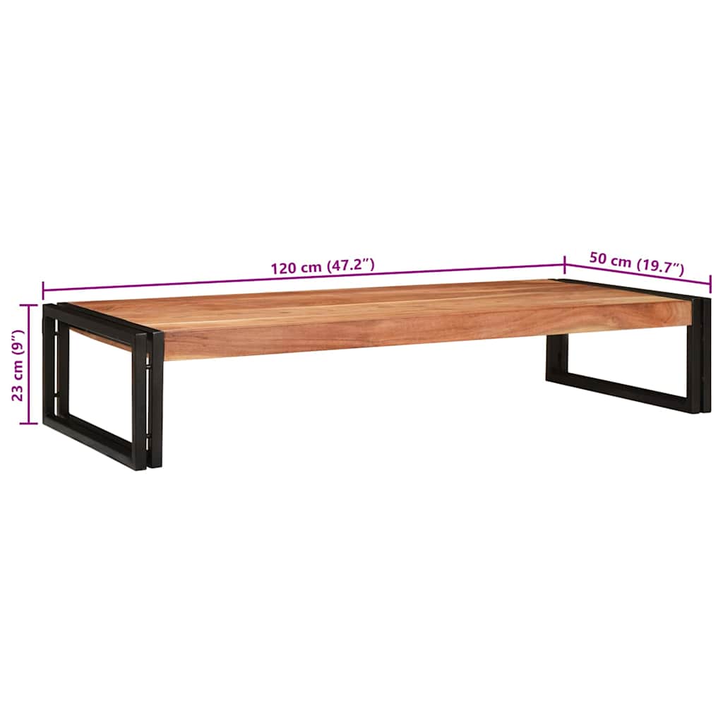 Polica za kupaonicu Smeđa 120 x 50 x 23 cm Čvrsto drvo akacije