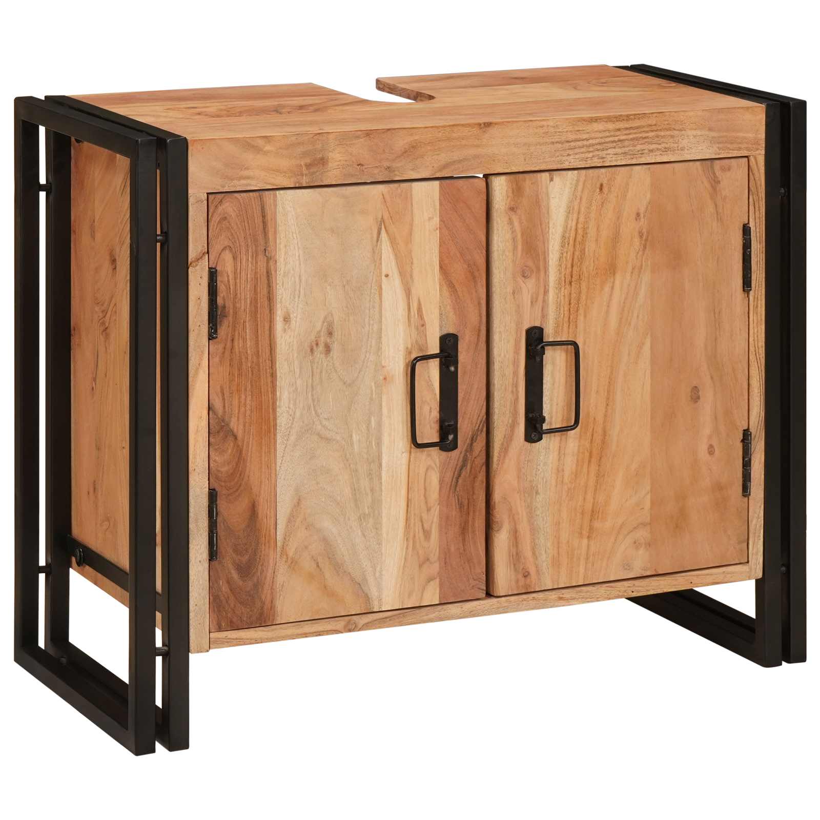 Ormarić za umivaonik Smeđa 71 x 33 x 58 cm Čvrsto drvo akacije
