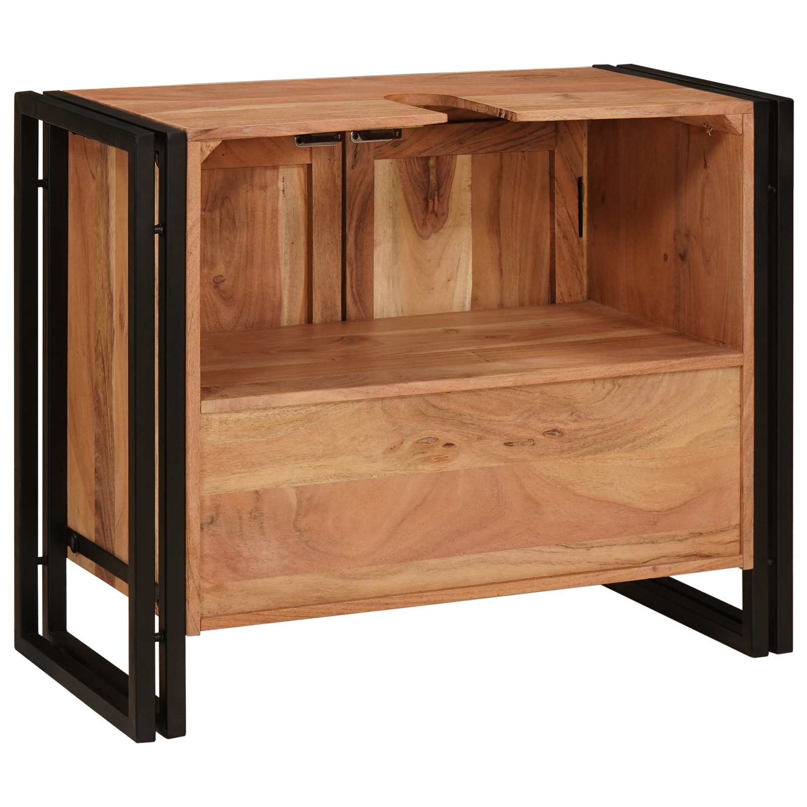 Ormarić za umivaonik Smeđa 71 x 33 x 58 cm Čvrsto drvo akacije
