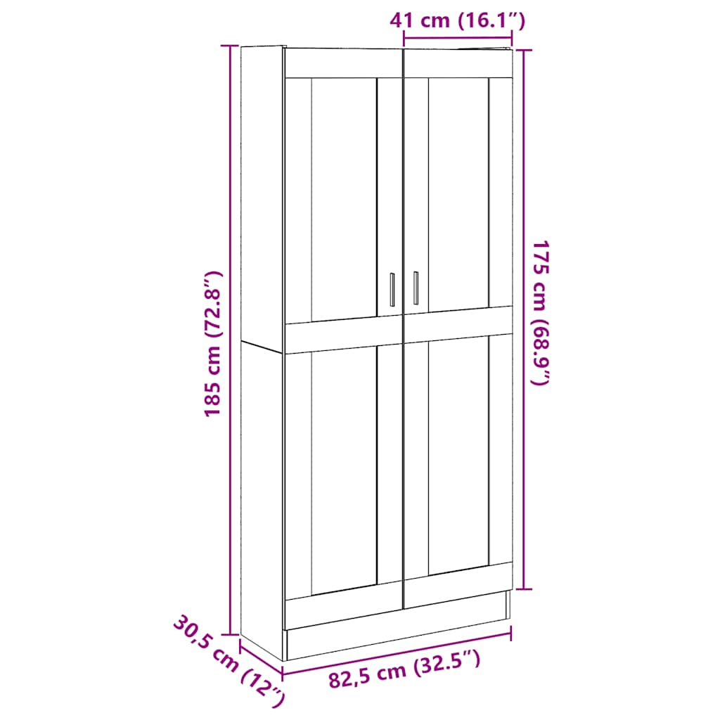 Visoka ploča Artisan hrast 82,5x30,5x185 cm izrađeno drvo