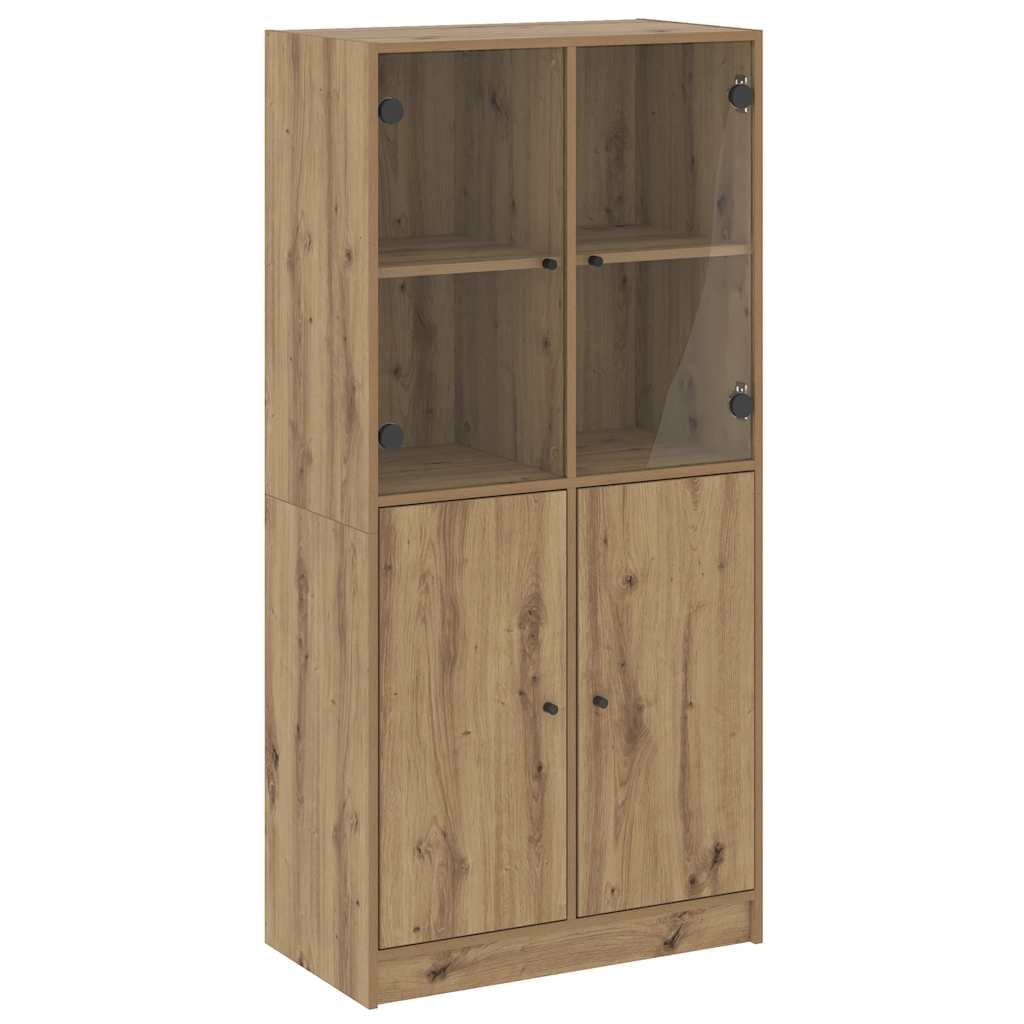 Visoka komoda s vratima 68x37x142 cm konstruirano drvo