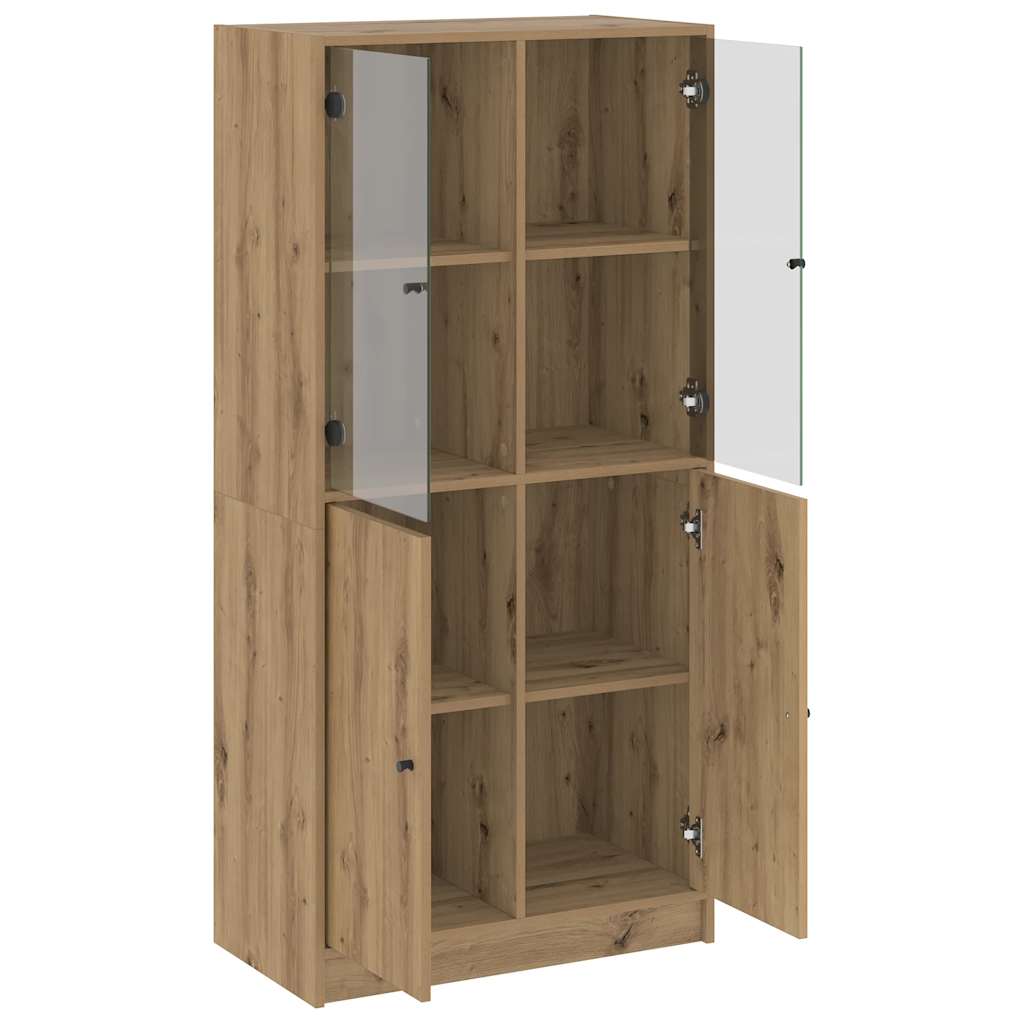 Visoka komoda s vratima 68x37x142 cm konstruirano drvo