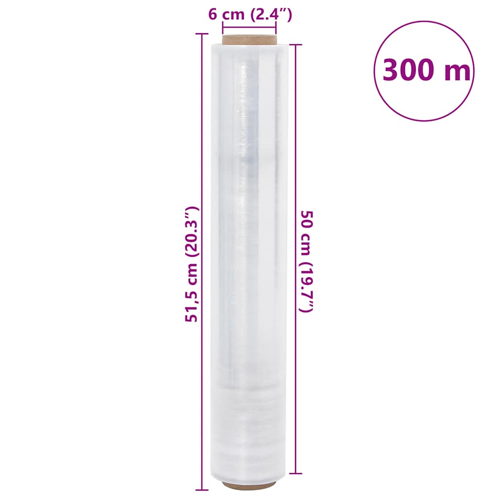 rastezljiva folija 2 kom prozirna 17 μm 50 cm x 300 m