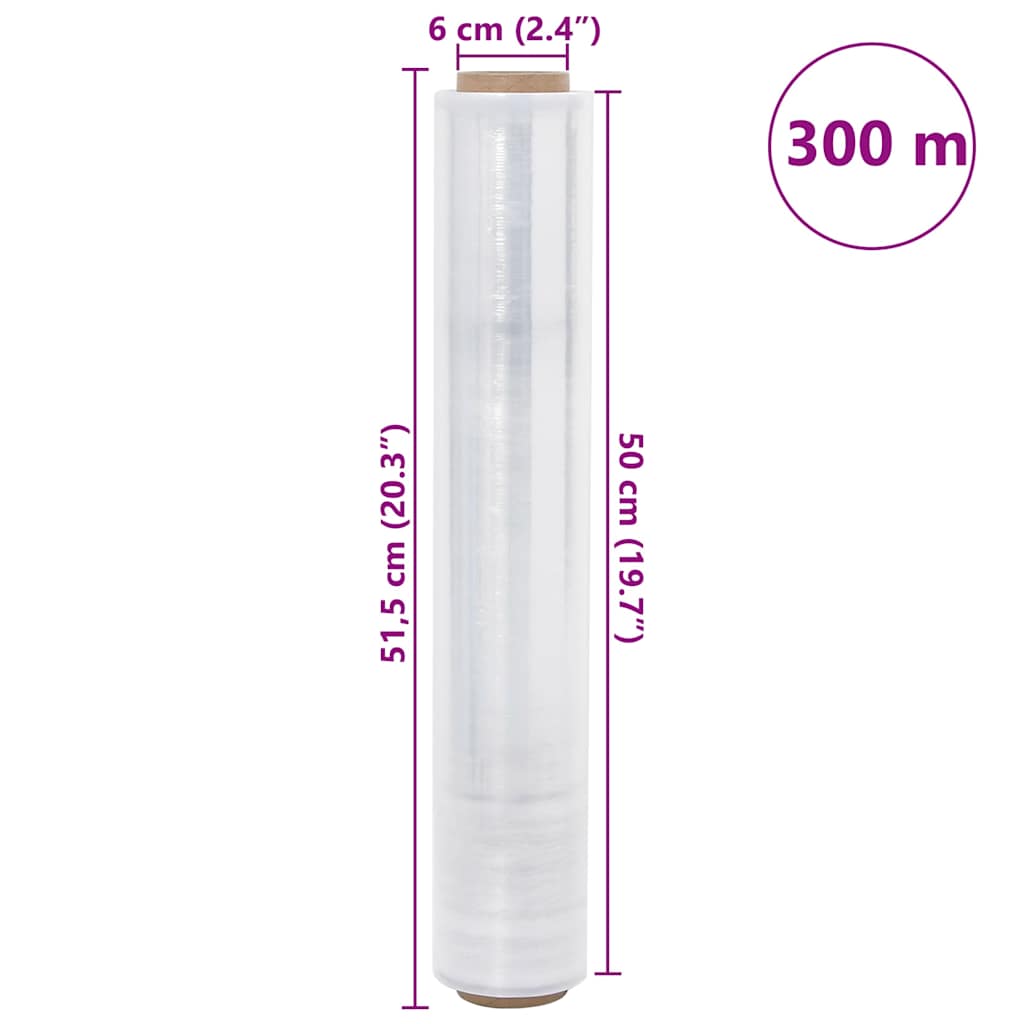 rastezljiva folija 2 kom prozirna 20 μm 50 cm x 300 m