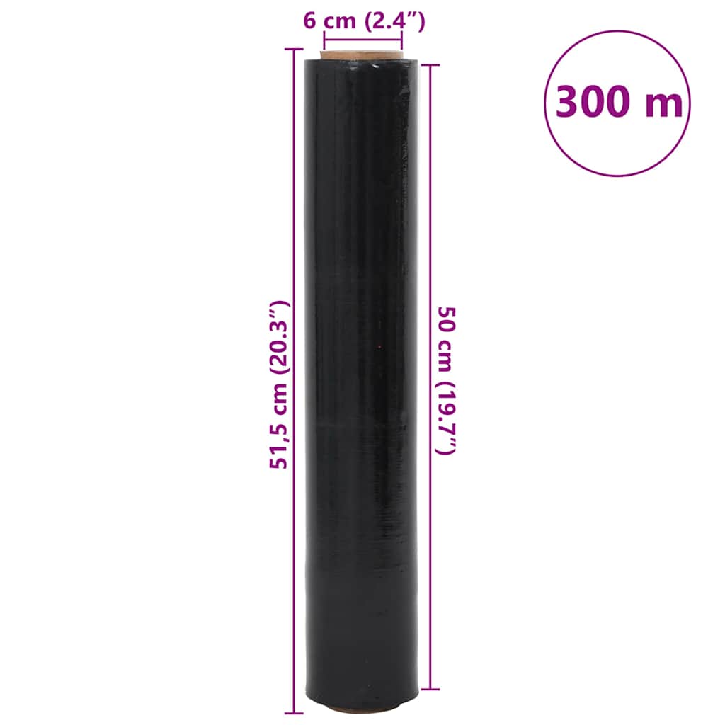 rastezljiva folija 2 kom crna 17 μm 50 cm x 300 m