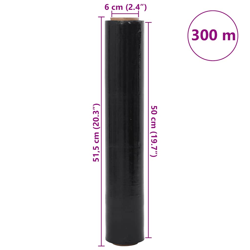 rastezljiva folija 2 kom crna 30 μm 50 cm x 300 m