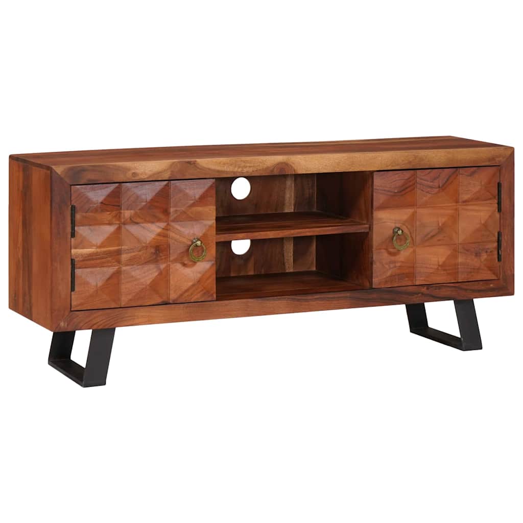 TV ormar boja meda 112 x 30 x 48 cm Masivno bagremovo drvo