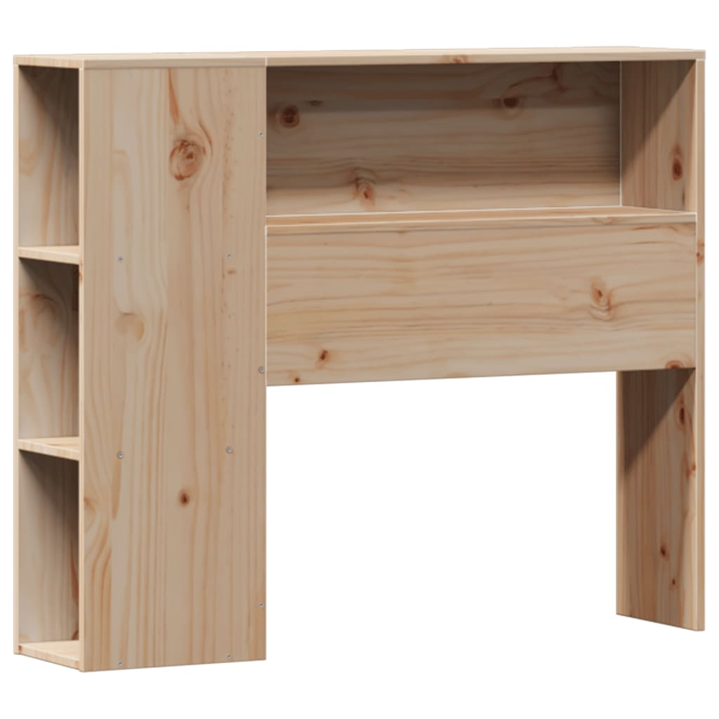 Krevet s regalom za knjige bez madraca 75x190 cm borovina