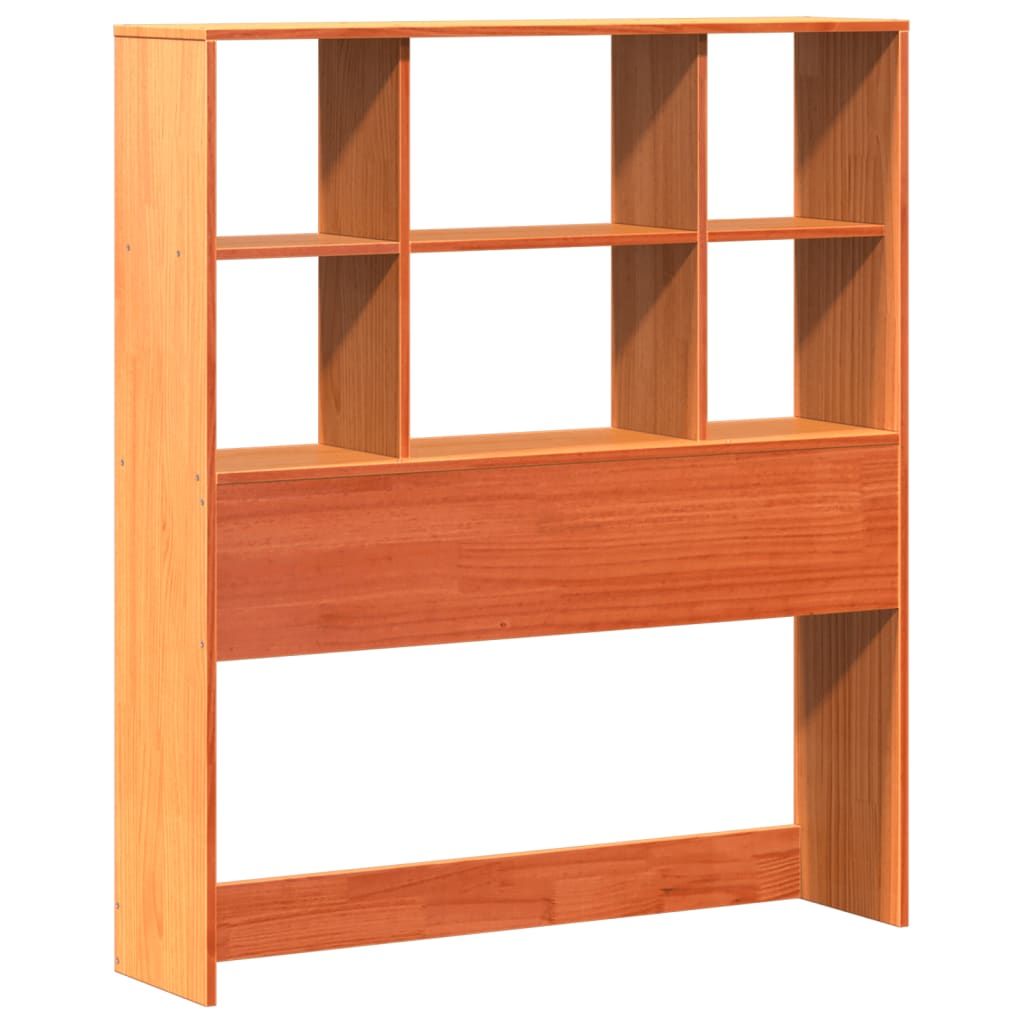 Krevet s regalom za knjige bez madraca 75 x 190 cm od borovine