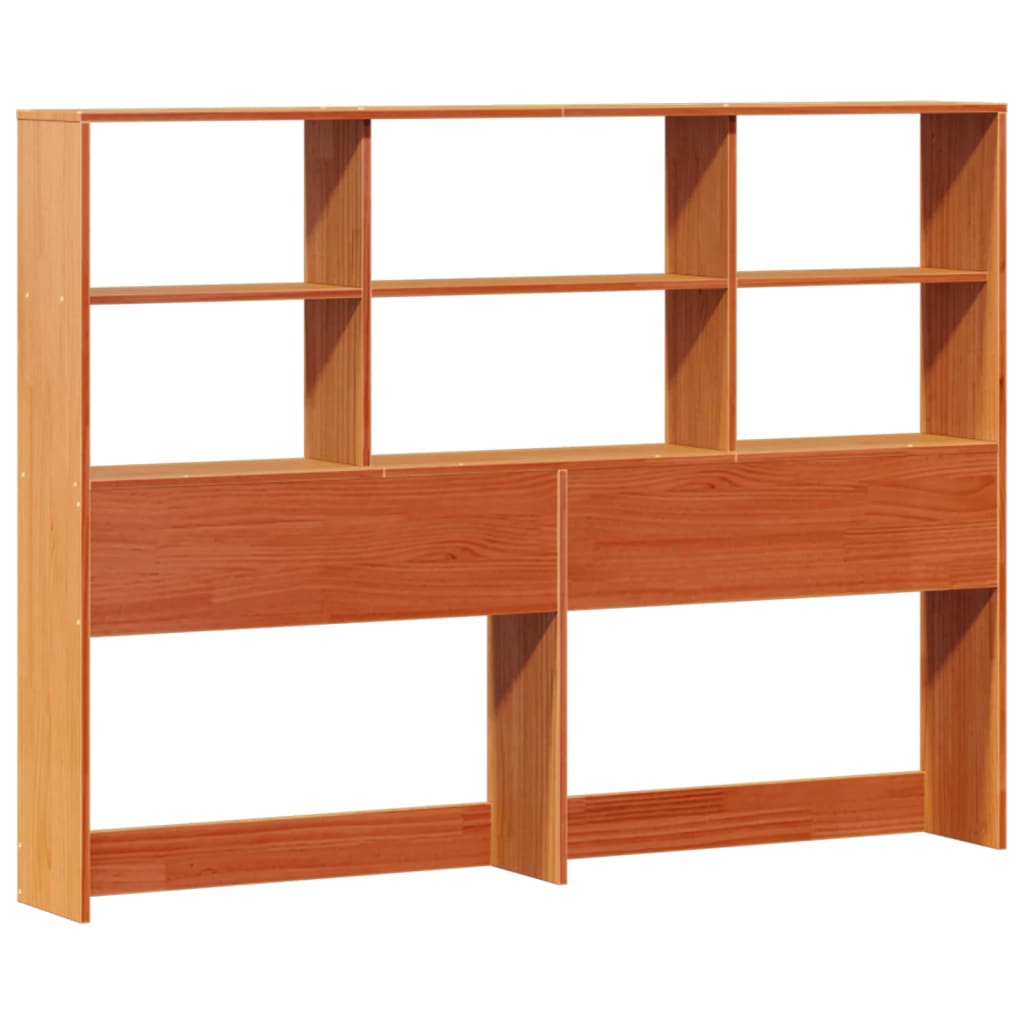 Krevet s regalom za knjige bez madraca 120 x 190 cm od borovine