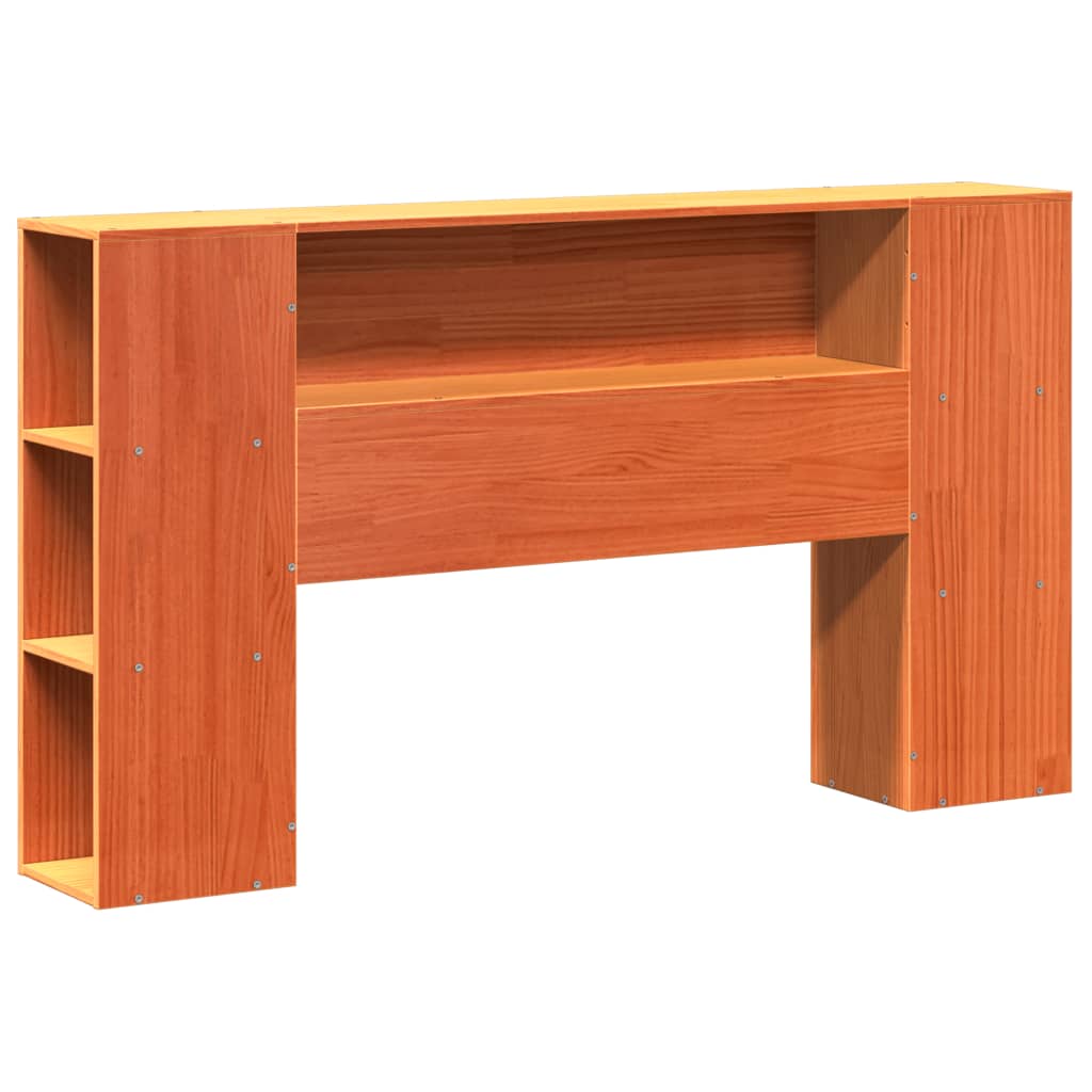 Krevet s regalom za knjige bez madraca 150x200 cm od borovine