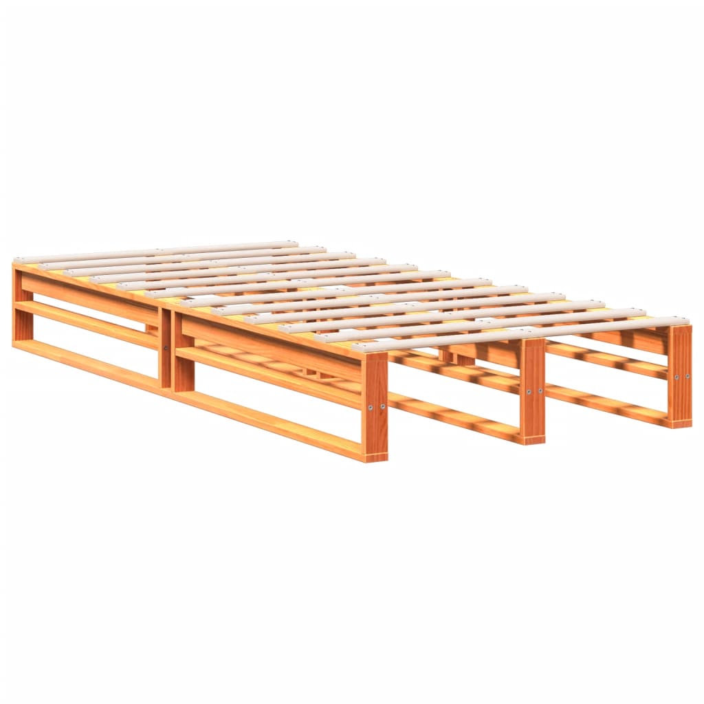 Krevet s regalom za knjige bez madraca 100 x 200 cm od borovine