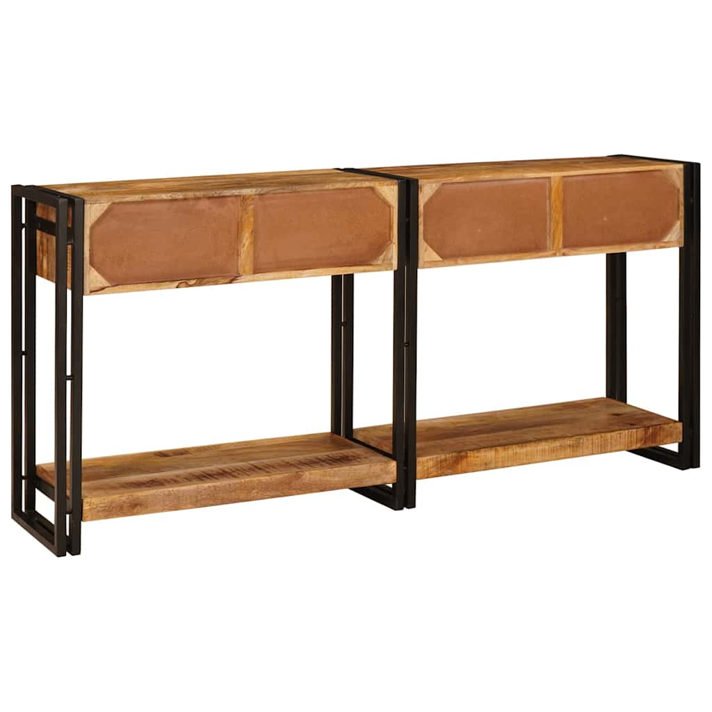 Konzolni stolovi 2 pcs Smeđa 161 x 33 x 75 cm Čvrsto drvo manga