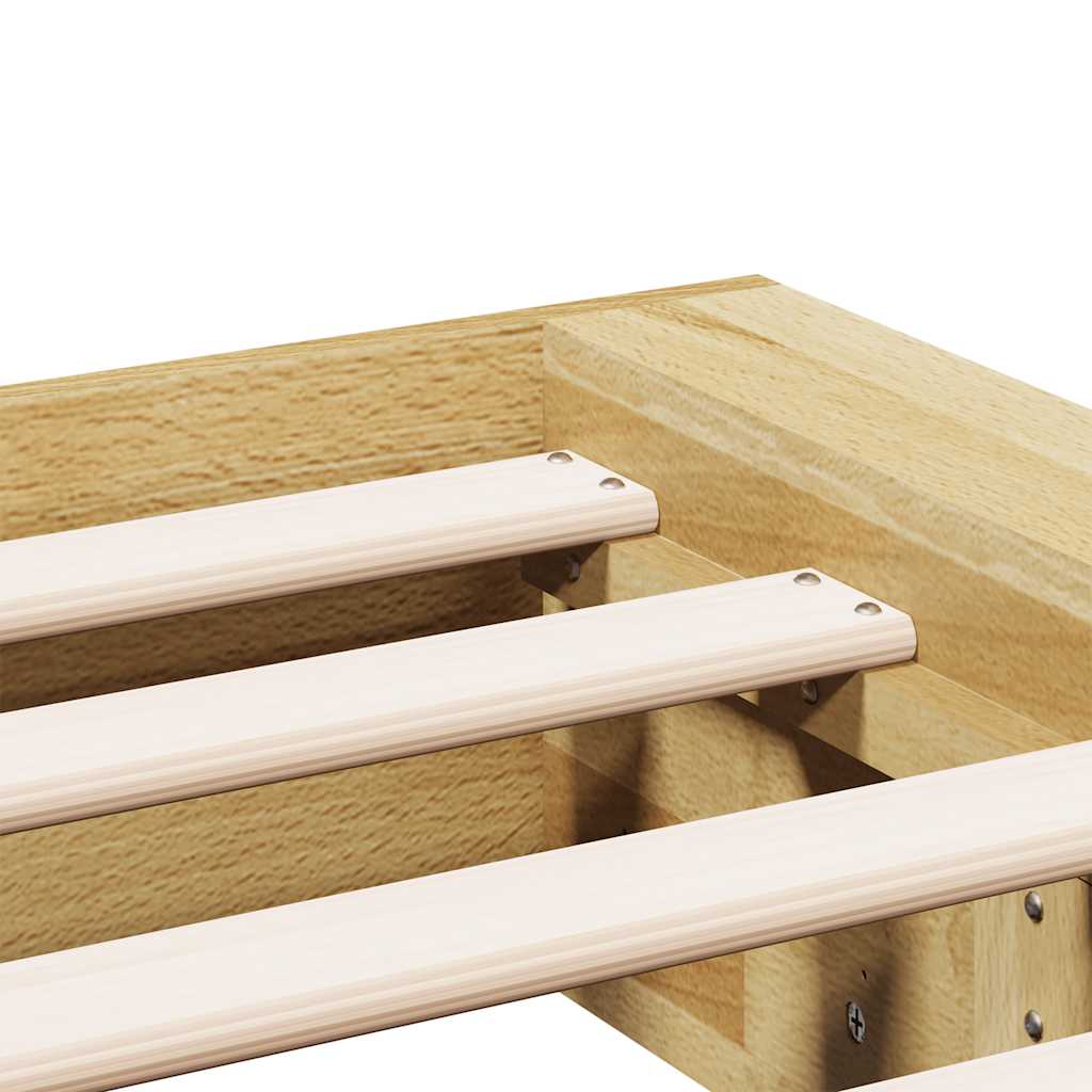 Okvir kreveta bez madraca 140x190 cm puno drvo hrast