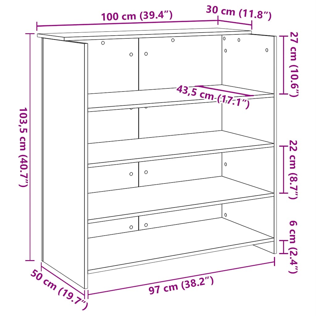 Recepcijski stol Bijeli 100x50x103,5 cm Inženirsko drvo