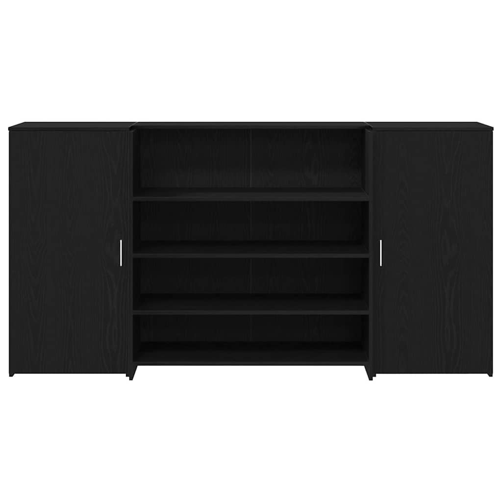 Recepcijski stol crni hrast 200x50x103,5 cm inženjerski drvo