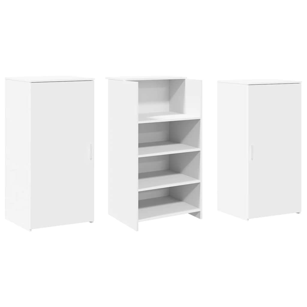 Recepcijski stol bijeli 155x50x103,5 cm od konstruiranog drva