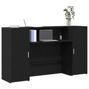 Recepcijski stol Crni hrast 180x50x103,5 cm Inženirsko drvo