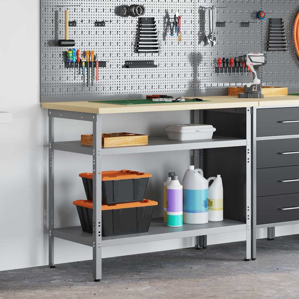 Radni Stol Siva 100 x 55 x 85 cm Čelik s prahom premazan