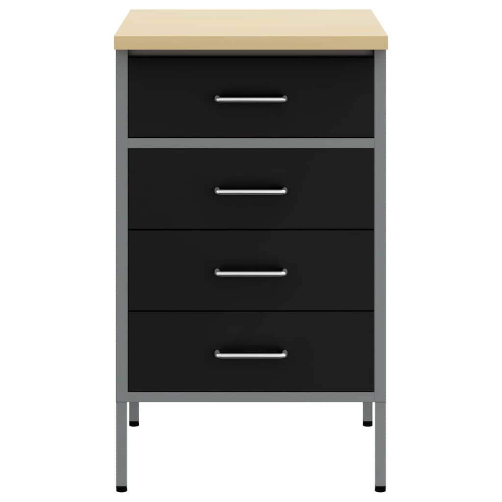 Radni stol Crna i Siva 50 x 55 x 85 cm Inženjerska drva i čelik