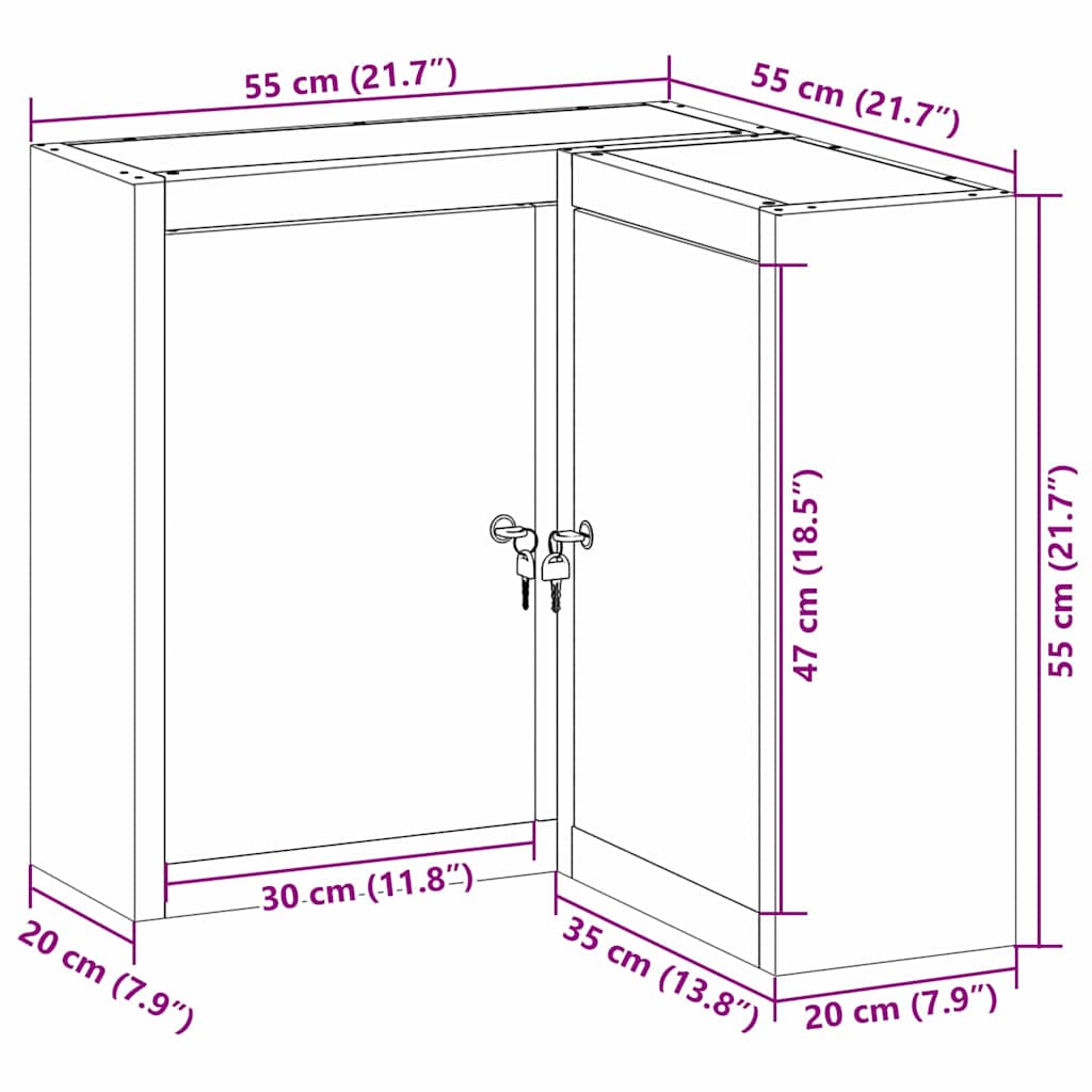 Ormar za alate s policom Crvena i siva 55 x 55 x 55 cm