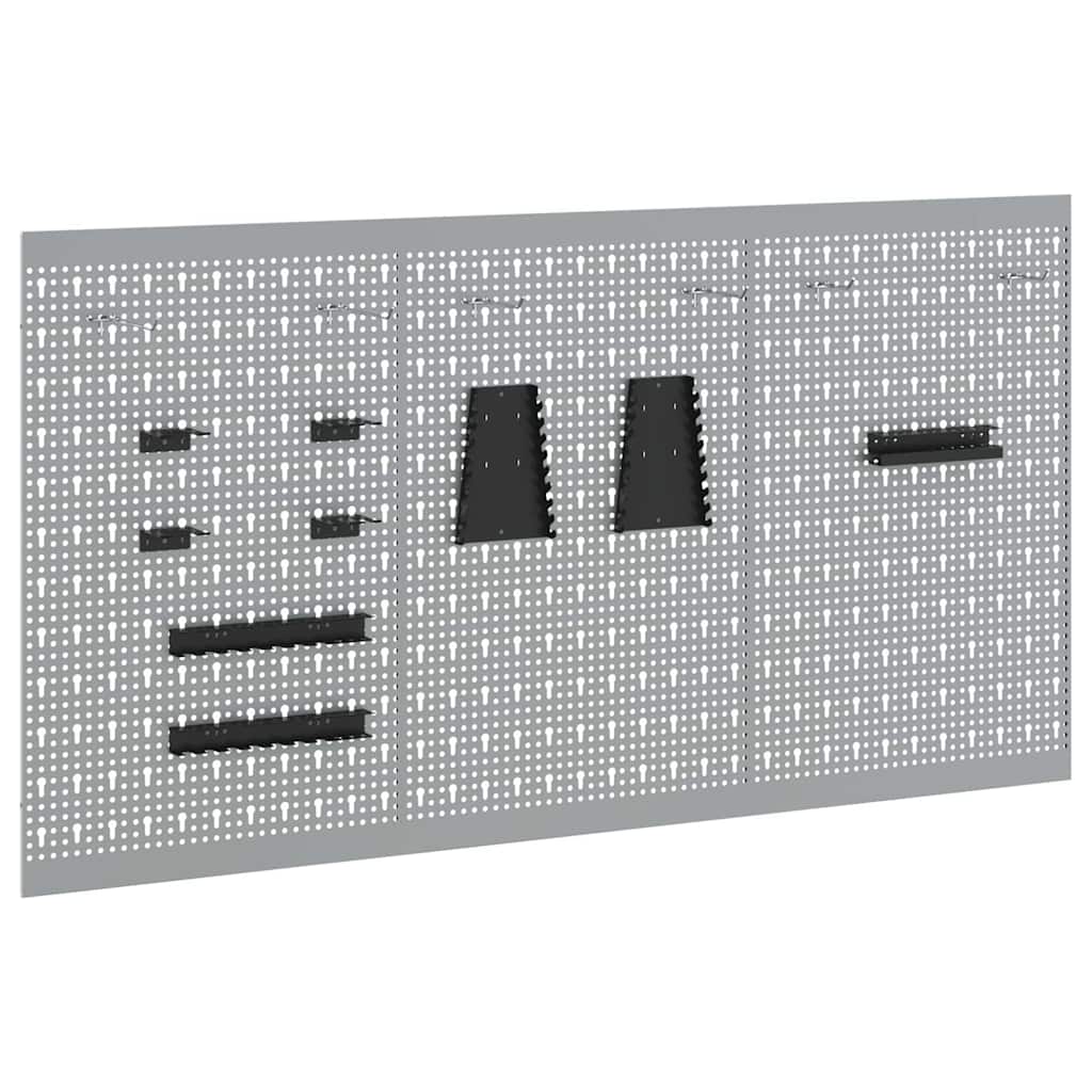 Panel za alate 3 kom. Siva 150 x 1 x 80 cm