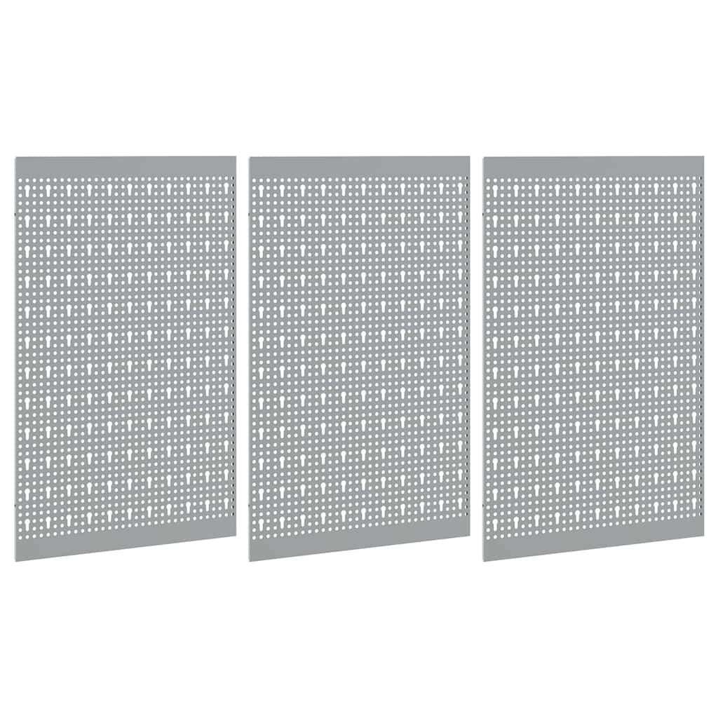 Panel za alate 3 kom. Siva 150 x 1 x 80 cm