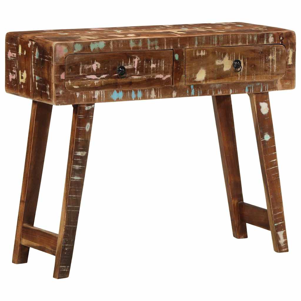 Konzolni stol 90x32x75 cm od masivnog obnovljenog drva