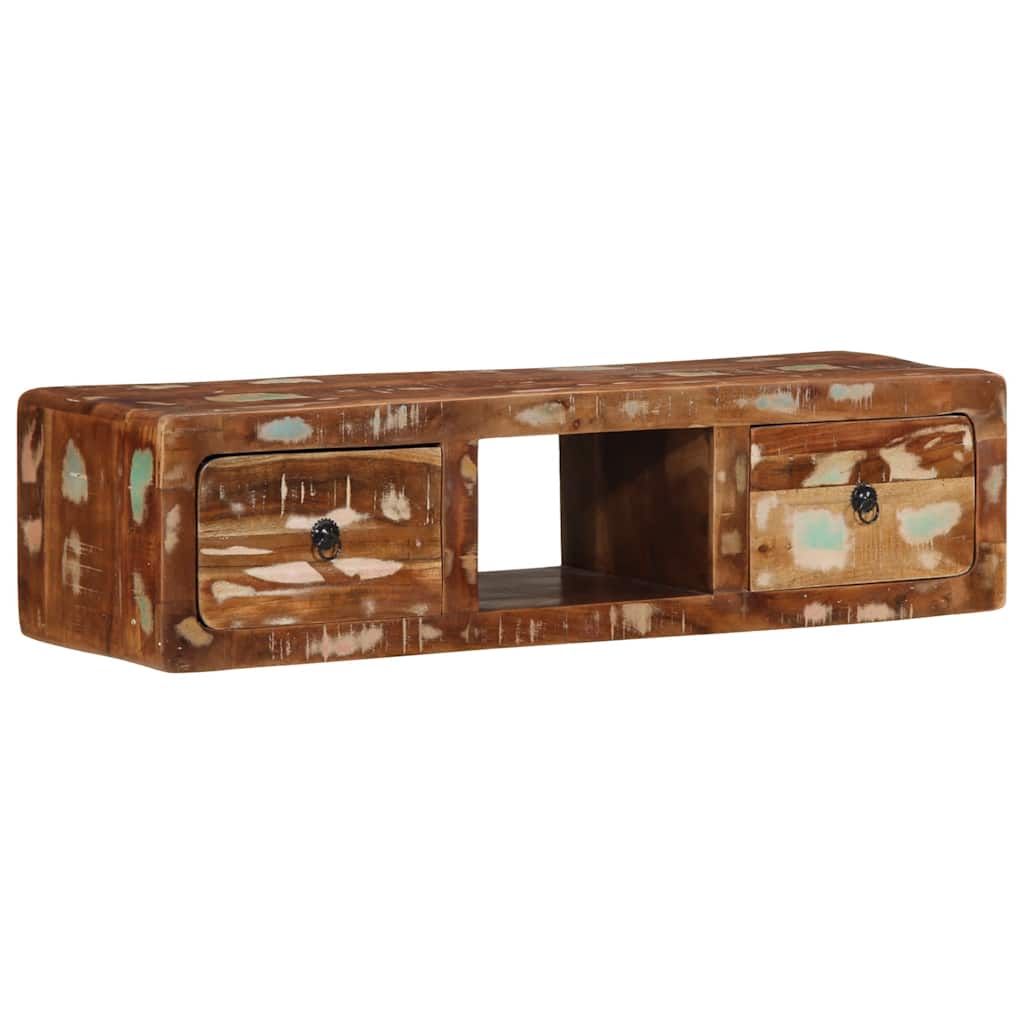 Zidni TV ormarić 100x32x25 cm Obrađeno puno drvo