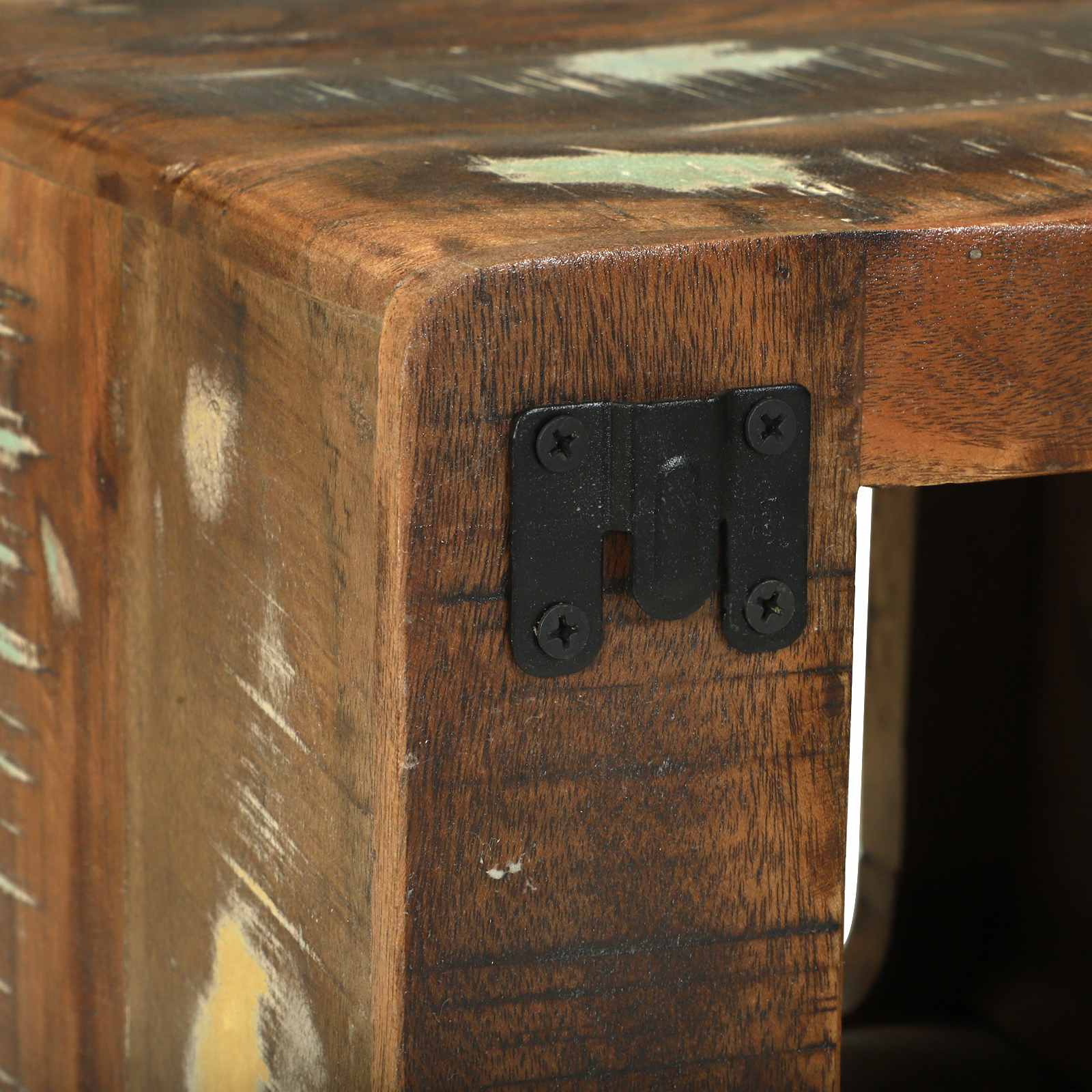 TV Jedinice s policom 2 pcs Šareni Čvrsto drvo iz reciklaže