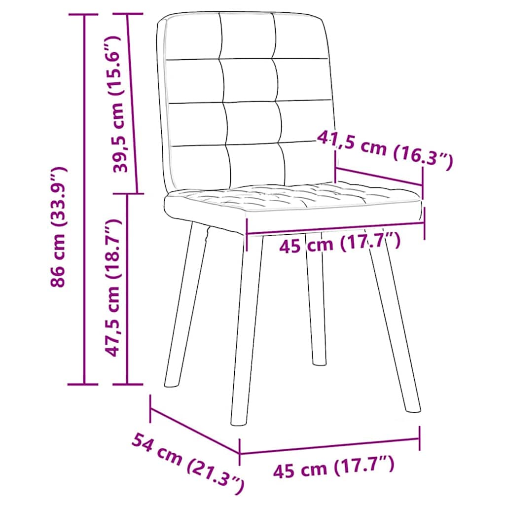 Blagovaonske stolice od tkanine 2 kom traper-plava
