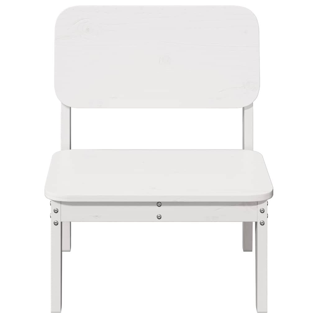 Vrtne stolice 2 kom bijele 60x52,5x72 cm od masivne borovine