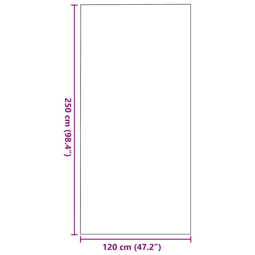 Otirač Crna 120 x 250 cm 100% poliamid