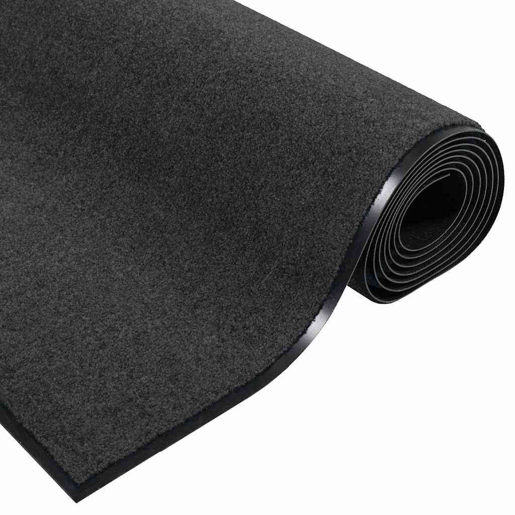 Otirač Antracit i crna 60 x 180 cm 100% poliamid