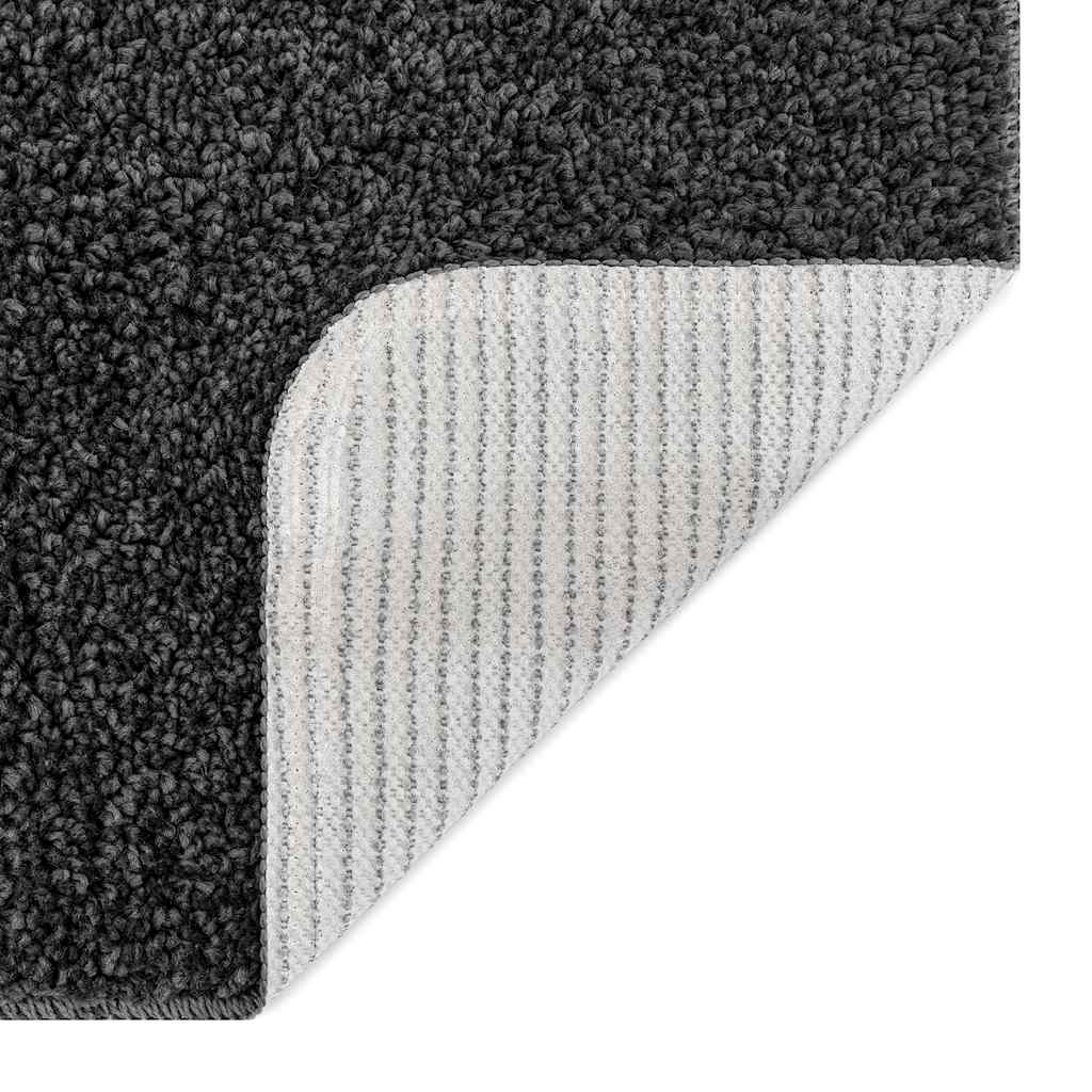 Protuklizni Shaggy Tepih Tamno siva 120 x 120 cm PP